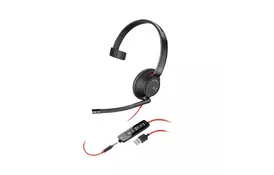 Навушники Poly BlackWire 5210 USB-A HS Mono Black (80R98AA) - Фото