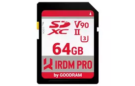 Карта памяти GOODRAM 64 GB SDXC UHS-II U3 IRDM PRO IRP-S9B0-0640R11 - Фото