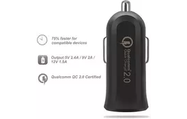 Зарядное устройство Value Qualcomm Quick Charge 2.0 USB Black (S0787) - Фото