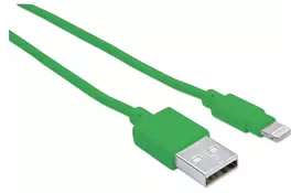 Кабель синхронизации Manhattan USB - Apple Lightning 0.15 м Green (394444) - Фото