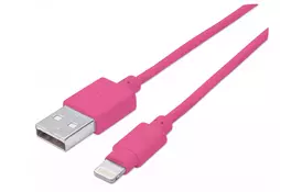 Дата-кабель Manhattan USB - Apple Lightning 0.15 м Pink (394420) - Фото