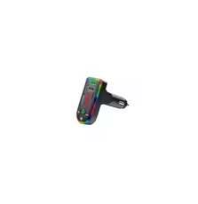 FM модулятор Havit HV-FM813BT 2USB+USB-C RGB Black (HV-FM813BT Black)