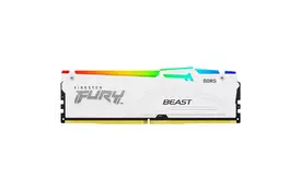 Модуль пам'яті для комп'ютера DDR5 16GB 6000 MHz Beast White RGB Kingston Fury (ex.HyperX) (KF560C30BWA-16) - Фото Модуль пам'яті для комп'ютера DDR5 16GB 6000 MHz Beast White RGB Kingston Fury (ex.HyperX) (KF560C30BWA-16) - Фото