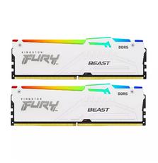 Модуль памяти для компьютера DDR5 64GB (2x32GB) 6000 MHz Beast White RGB EXPO Kingston Fury (ex.HyperX) (KF560C30BWEAK2-64)