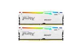 Модуль памяти для компьютера DDR5 64GB (2x32GB) 6000 MHz Beast White RGB XMP Kingston Fury (ex.HyperX) (KF560C30BWAK2-64) - Фото