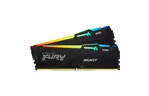 Модуль памяти для компьютера DDR5 64GB (2x32GB) 6400 MHz Beast RGB EXPO Kingston Fury (ex. HyperX) (KF564C32BBEAK2-64)