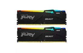 Модуль памяти для компьютера DDR5 64GB (2x32GB) 6400 MHz Beast RGB XMP Kingston Fury (ex.HyperX) (KF564C32BBAK2-64) - Фото Модуль памяти для компьютера DDR5 64GB (2x32GB) 6400 MHz Beast RGB XMP Kingston Fury (ex.HyperX) (KF564C32BBAK2-64) - Фото