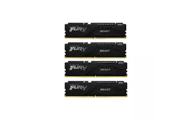 Модуль пам'яті для комп'ютера DDR5 128GB (4x32GB) 5600 MHz Beast Black XMP Kingston Fury (ex.HyperX) (KF556C40BBK4-128) - Фото Модуль пам'яті для комп'ютера DDR5 128GB (4x32GB) 5600 MHz Beast Black XMP Kingston Fury (ex.HyperX) (KF556C40BBK4-128) - Фото