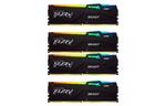 Модуль памяти для компьютера DDR5 128GB (4x32GB) 5600 MHz Beast RGB XMP Kingston Fury (ex.HyperX) (KF556C40BBAK4-128)