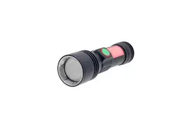 Фонарь Quantum Adept 10W LED zoom +COB с USB+ Li-ion18650/2600mAh (QM-FL1031-18650/2600) - Фото