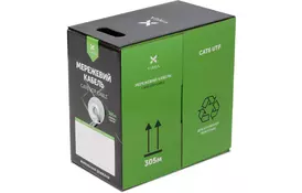 Кабель мережевий Vinga UTP Cat6 CCA 4 pairs 305 m outdoor (VCDCU6CA305OU) - Фото