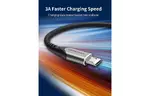Дата кабеля USB 2.0 AM to Micro 5P 0.25m 3.0A (18W) PVC Gray Aluminum Alloy Vention (COAHC)