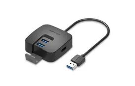 Концентратор Vention USB 3.0 to 4хUSB 3.0 Black 1.0m (CHBBF) - Фото