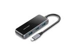Концентратор Vention USB 3.1 Type-C to 4xUSB 3.0/PD 87W 5-in-1 Gray Mirrored Surface (TFDHB)