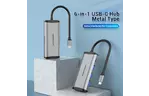 Концентратор Vention USB 3.1 Type-C to 3xUSB 3.0/TF/SD/PD 87W 6-in-1 (TGRHB)