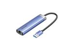 Концентратор Vention USB 3.0 to USB 3.0x3/RJ45/Type-C Hub Blue Aluminum Alloy 5-in-1 (TGFSB)