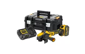 Шлифовальная машина DeWALT 18В XR Li-lon FLEXVOLT, 6Ah, 125 мм, 9000 об/мин, вес 1.81 кг (DCG409T1) - Фото