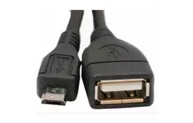 Дата кабель USB 2.0 Micro 5P to AF OTG 0.8m Atcom (16028) - Фото