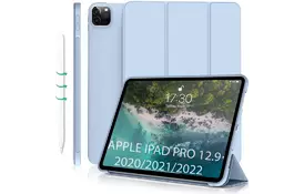 Чохол до планшета BeCover Tri Fold Soft TPU Silicone Apple iPad Pro 12.9 2020/2021/2022 Light Blue (711737) - Фото