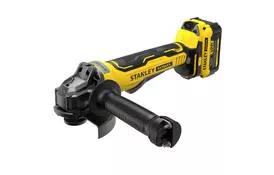 Шлифовальная машина Stanley угловая акум бесщеточная FATMAX, Li-Ion V20, 18В, 2x4Ah, 8000об/мин, 125 мм, кейс - Фото