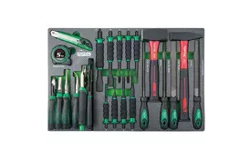 Набор инструментов Toptul слесарно-столярного в ложементе 23шт. - Фото