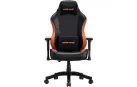 Крісло ігрове Anda Seat Luna Color PVC Size L Black/Orange (AD18-48-BO-PV) - Фото