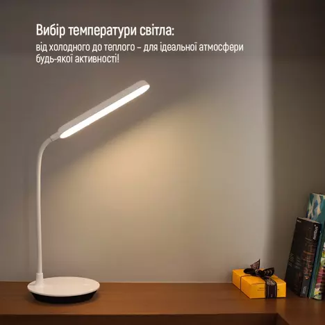 Настольная лампа ColorWay Portable & Flexible 360, 4W, battery 1800 mAh (CW-DL12FB-W) - Фото 6