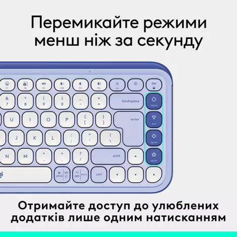 Клавиатура Logitech POP Icon Keys Bluetooth RU Lilac (920-013074) - Фото 6