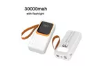 Батарея универсальная Denmen DP31 30000mAh PD/20W, QC/22,5W, flashlight, cable (DP-31WH)