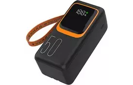 Батарея універсальна Denmen DP32 50000mAh PD/20W, QC/22,5W, flashlight, cable (DP-32BK) - Фото
