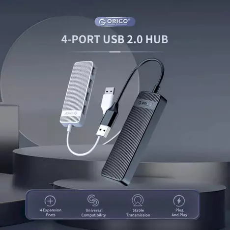 Концентратор Choetech USB 3.1 to 3хUSB 3.0+RJ45(1GB) Ethernet 4in1 (HUB-U02-BK) - Фото 1