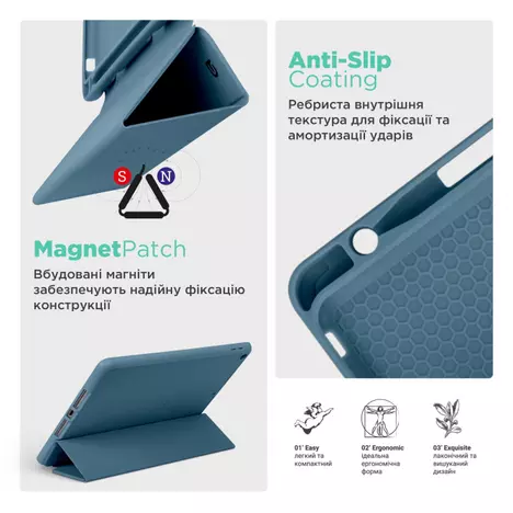 Чехол для планшета Armorstandart Smart Fold Pen Apple iPad Air 11 (2024) Lavender Grey (ARM78118) - Фото 2
