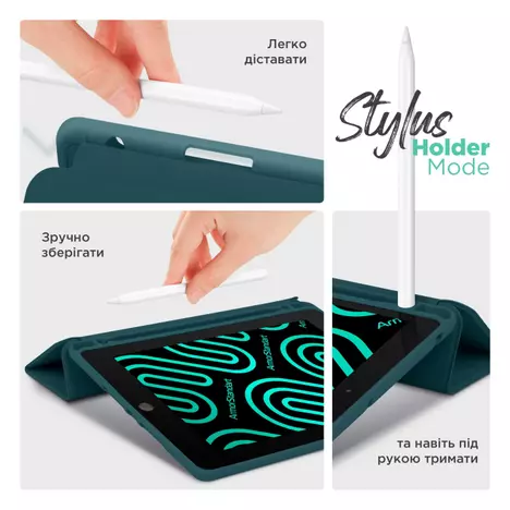 Чехол для планшета Armorstandart Smart Fold Pen Apple iPad Air 11 (2024) Pine Green (ARM78120) - Фото 6