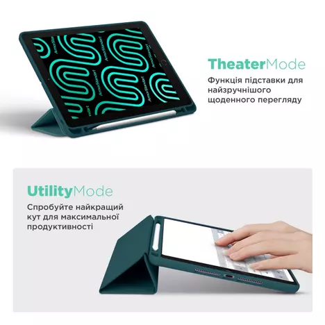 Чехол для планшета Armorstandart Smart Fold Pen Apple iPad Air 11 (2024) Pine Green (ARM78120) - Фото 8