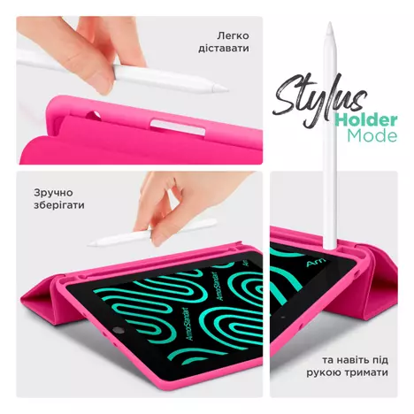 Чехол для планшета Armorstandart Smart Fold Pen Apple iPad Air 11 (2024) Rose Red (ARM78122) - Фото 3
