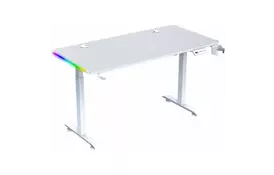 Компьютерный стол GT Racer T-1231 White (T-1231 (120x60x73-117) White) - Фото