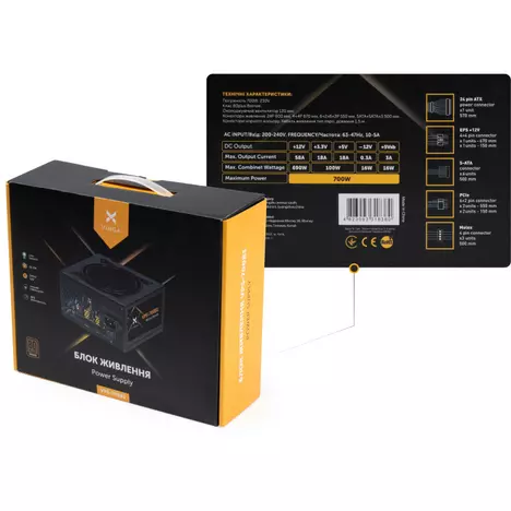 Блок питания Vinga 700W (VPS-700B1) - Фото 3