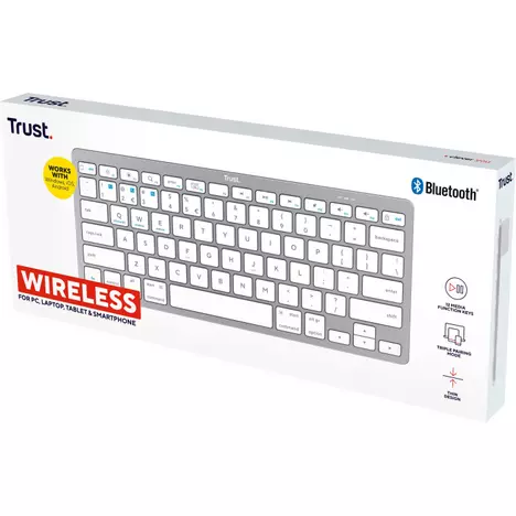 Клавиатура Trust Basics Bluetooth UA White (25486) - Фото 1