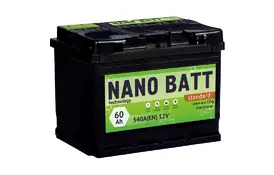 Аккумулятор автомобильный NANO BATT Standart 60A +лев (1) 540А - Фото