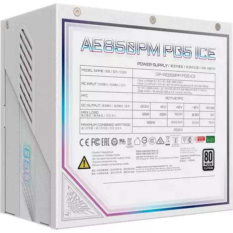 Блок питания GIGABYTE 850W (GP-AE850PM PG5 ICE) - Фото 6