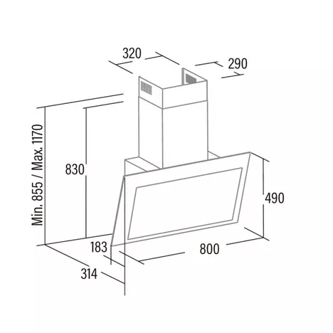 Вытяжка кухонная Cata Thalassa 800 xggr, серый (02145506) - Фото 1