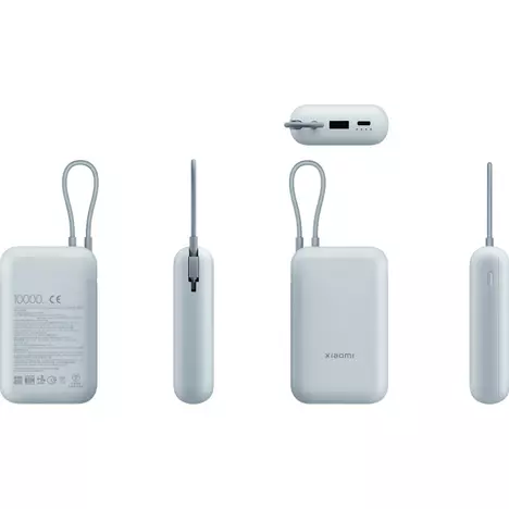 Батарея универсальная Xiaomi 10000mAh 22.5W, Integrated Cable, blue (BHR9073GL) - Фото 10