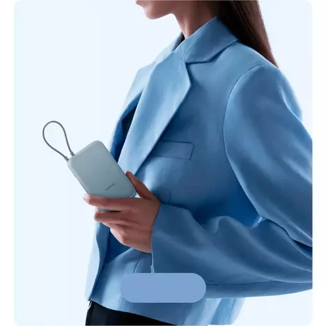 Батарея универсальная Xiaomi 10000mAh 22.5W, Integrated Cable, blue (BHR9073GL) - Фото 11