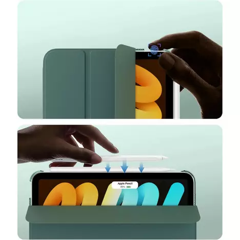 Чехол для планшета BeCover Tri Fold Hard Apple iPad Mini 7 2024 Dark Green (712451) - Фото 7