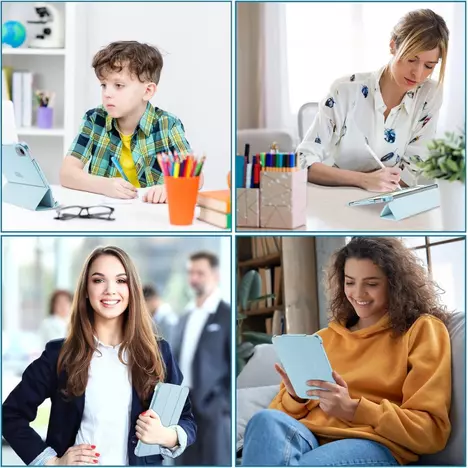 Чехол для планшета BeCover Tri Fold Hard Apple iPad Mini 7 2024 Light Blue (712453) - Фото 5