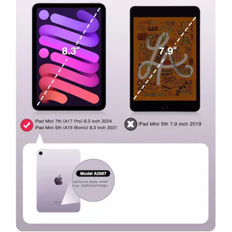 Чехол для планшета BeCover Tri Fold Hard Apple iPad Mini 7 2024 Pink (712454) - Фото 6