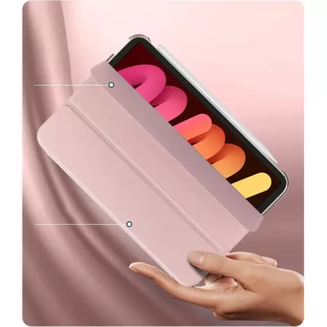 Чехол для планшета BeCover Tri Fold Hard Apple iPad Mini 7 2024 Pink (712454) - Фото 4