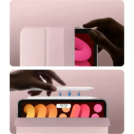 Чехол для планшета BeCover Tri Fold Hard Apple iPad Mini 7 2024 Pink (712454) - Фото 2