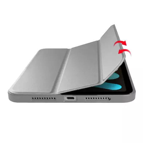 Чехол для планшета BeCover Tri Fold Hard TPU Apple iPad Mini 7 2024 Gray (712446) - Фото 2