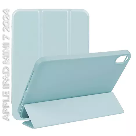 Чехол для планшета BeCover Tri Fold Hard TPU Apple iPad Mini 7 2024 Light Blue (712447) - Фото 4
